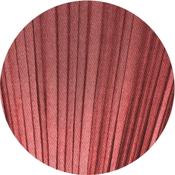 Ahgly Company Machine Washable Indoor Round Transitional Red Area Rugs, 7' Round