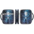thumbnail image 3 of Xixirimido Bible Cover Case Large Quilted Bible Carrying Case with Handles, Bible Study Supplies & Accessories Christian Gifts for Church, Cross Moon Deer Blue, 3 of 7