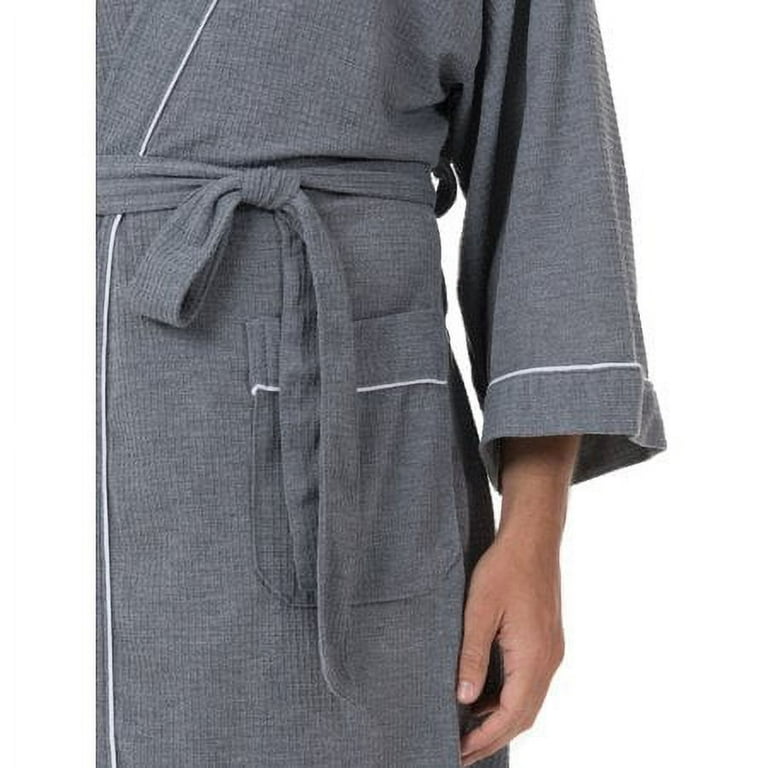   Essentials Men's Lightweight Waffle Robe (Available in  Big & Tall), Navy, 3X-Large Big : Clothing, Shoes & Jewelry