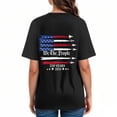 thumbnail image 6 of USA Shirt for Women 4th of July Shirts American Flag T-Shirt Patriotic Tee Top Black,2XL, 6 of 6