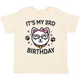 thumbnail image 3 of Inktastic Its My 3rd Birthday with Cat in Glasses Girls Toddler T-Shirt, 3 of 5