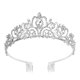 thumbnail image 1 of CAVETEE Tiaras y coronas para mujer, tiaras plateadas, coronas para novia, boda, fiesta de cumpleaños, diademas para mujer, tiara con diamantes de imitación de cristal con peine para mujeres y niñas,, 1 of 3