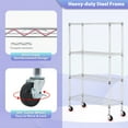 thumbnail image 5 of FDW 4-Tier Wire Storage Rack Adjustable NSF Heavy Duty Unit on 3” Wheel Casters Commercial 36L x 14W x 62H,Chrome, 5 of 7