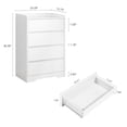 thumbnail image 2 of Aukfa Wood 4 Drawer Dresser,Chest of Drawer with Anti-Fall Device, White, 2 of 9