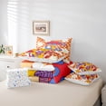 thumbnail image 6 of Homewish Kawaii Rainbow Mushroom 7-Piece Twin Bedding Sets,Cartoon Floral Daisy Bedding Comforter Set,Orange Plaid Sheet Sets For Girl Teens,Luxury Bedroom Decor Reversible, 6 of 8
