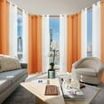 thumbnail image 4 of XWZO Ombre Sheer Curtains 2 Panels, Faux Linen Semi Voile Gradient Grommet Curtains for Bedroom, Modern Living Room Window Curtain Panels, 52 x 96 Inch, Sunset Orange, 4 of 8