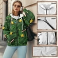 thumbnail image 6 of COEQINE Women's Oversized Hoodie Fashion Sweatshirts Fir Leaves Print Full Zipper Long Sleeve Jacket Christmas Candy and Stars Pattern Y2K Casual Wear Fall Tops with Pockets, XS, 6 of 7