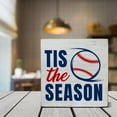 thumbnail image 5 of Zomyto 5x5 Inches Tis the Season Baseball Wood Box Sign Decor Baseball Lovers Wooden Box Signs with Sayings Desk Decoration, 5 of 7
