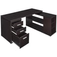 thumbnail image 3 of Pemberly Row L Shaped Writing Desk in Cappuccino, 3 of 4