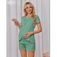 thumbnail image 4 of Ekouaer Women Maternity Nursing Set 2 PCS Postpartum Pajamas Breastfeeding Labor Delivery Pregnancy Pjs, 4 of 6