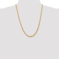 thumbnail image 4 of Auriga Fine Jewelry 10K Yellow Gold 4.5 mm Diamond-Cut Rope Chain Necklace for Men 24", 4 of 6