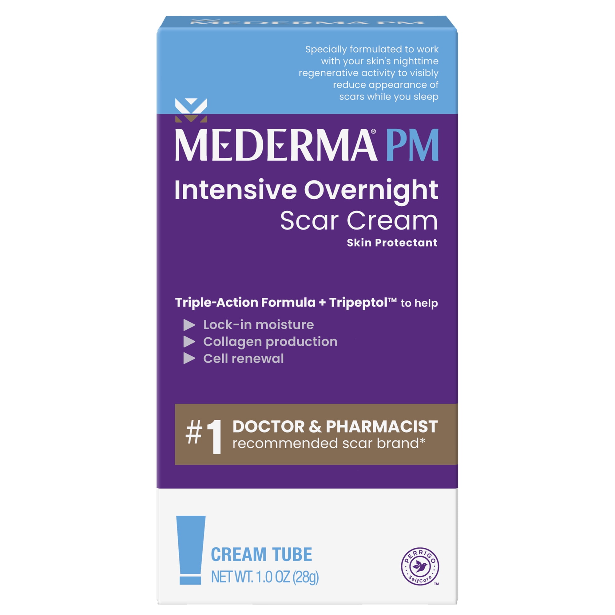 Mederma PM Intensive Overnight Scar Cream, Nighttime Scar Treatment, 1 Ounce