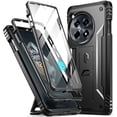 thumbnail image 1 of Poetic Revolution Case for OnePlus 12R 5G (2024), Built-in Screen Protector [Work with Fingerprint ID], [20FT Mil-Grade Drop Tested] Full Body Shockproof Protective Cover Case with Kickstand, Black, 1 of 7
