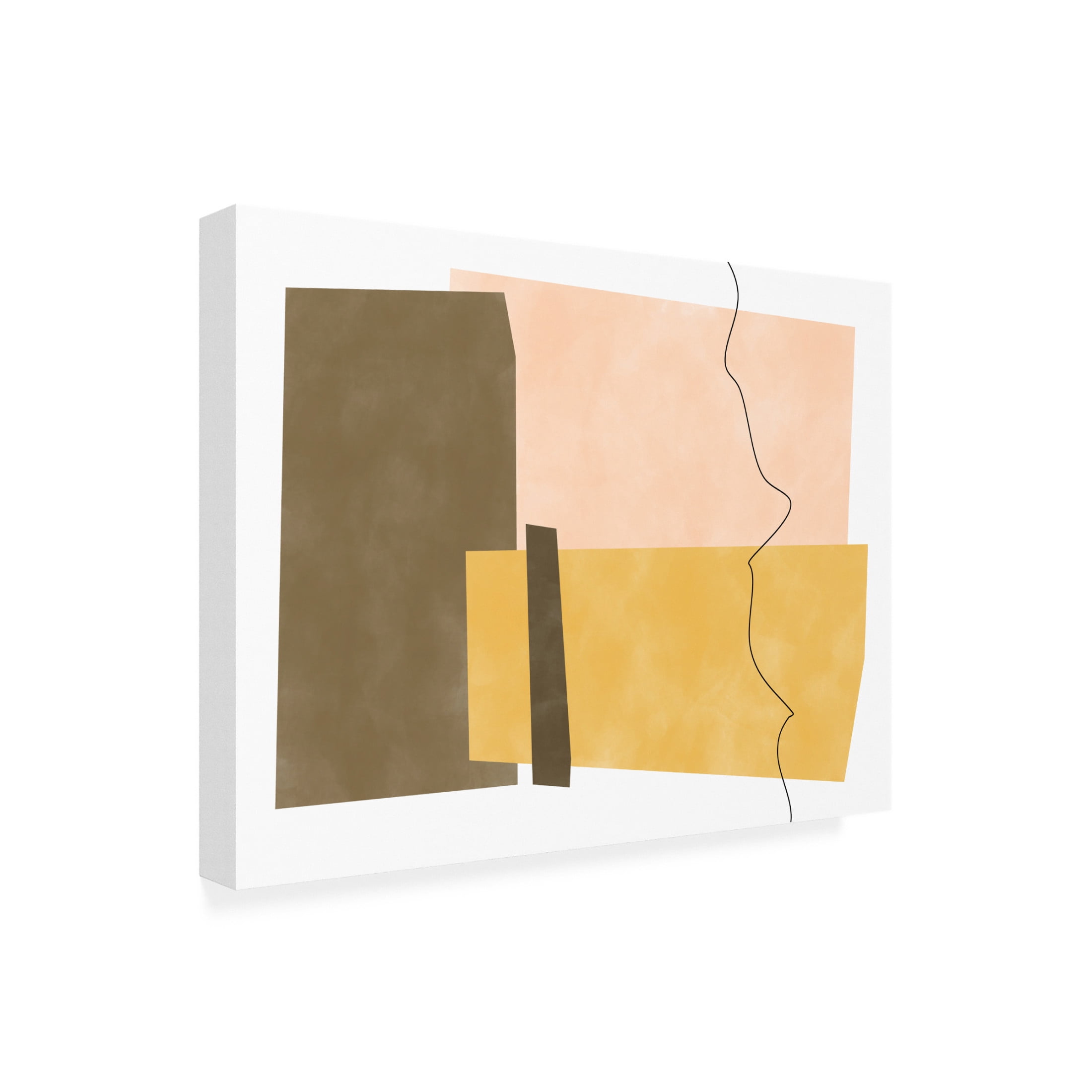 Trademark Fine Art Elena Ristova abstractyellow19 Canvas Wall Art
