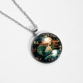 thumbnail image 4 of Mermaid Stunning Glass Circular Pendant Necklace - Elegant Jewelry for Women, 4 of 5
