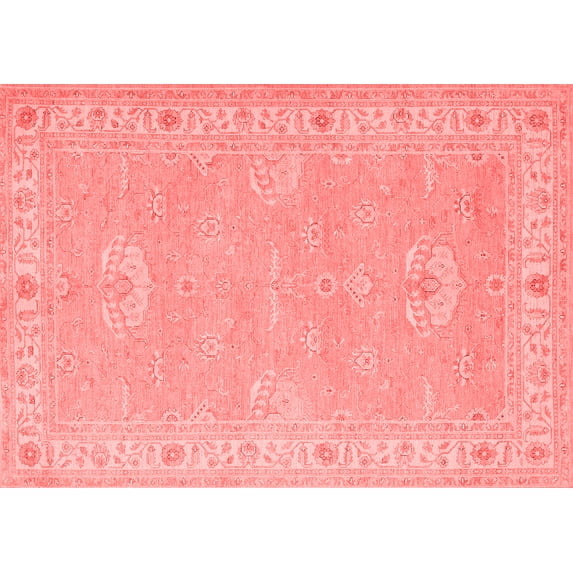 Ahgly Company Indoor Rectangle Oriental Red Traditional Area Rugs, 7' x 9'