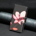 thumbnail image 6 of iPhone 16 Case Zipper Purse Embossed Pattern Premium Leather Wallet Cover Flip Stand Card Slots Holder Magnetic Closure with Wrist Strap Case for iPhone 16, Lotus, 6 of 9