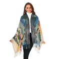 thumbnail image 3 of FORMRS Womens Scarf Winter Soft Long Big Warm Shawls Wrap Tassel Scarves, Pine Tree at Dawn, 3 of 9