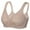 Beige, variant on Women's Front Closure Full Coverage Wirefree Posture Back Plus Size Bra(34DD, Black)