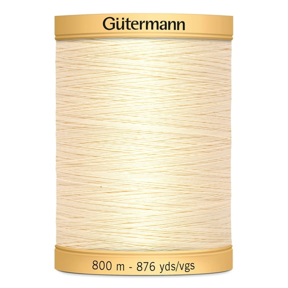 Gutermann Natural Cotton Egg White Thread, 876 Yards, 1 Each