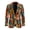 Boho Geometric Print, variant on Uourmeti Green Floral Plant Print One Button Formal Coat, Regular Fit Polyester Men's Suit for Business Work Office