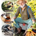 thumbnail image 2 of Carrito de jardín Pure Garden con asiento y almacenamiento, gris, 2 of 7