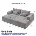 thumbnail image 6 of CKEASEAN 87" Oversized Double Chaise Lounge Sleeper Sofa Bed, Corduroy Modern Sleeper Chair with Pillows, Deep Seat Boneless Sectional Loveseat Couch for Living Room, No Assembly Required, 6 of 9