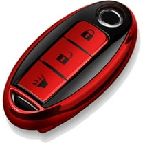 Compatible with Nissan Key Fob Cover Soft TPU Key Case for Infiniti X-Trail Rogue Altima Quest Pathfinder Sentra Patrol CIMA Fuga Armada Teana Murano 3 Buttons Key Shell-Red