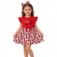 thumbnail image 2 of Toddler Girls Party Dresses Short Sleeve With Floral Print for Kids Holiday Dress Size 3T, 2 of 6
