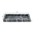 thumbnail image 3 of happimess Luxe Stone 12" x 6" Classic Minimalist Rectangular Marble Bathroom Countertop Tray, Black, TRY4001C, 3 of 4