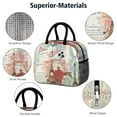 thumbnail image 4 of Cute Lunch Bag for Women Reusable Insulated Lunch Bags, Leakproof Cooler Food Lunch Tote Bag, Large Capacity Paris Theme Lunch Box for Work School Travel Picnic, 4 of 7
