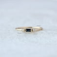 thumbnail image 5 of Baguette Blue Sapphire & Diamond Ring, 925 Starling Silver Ring, Diamond Staking Ring, Three Stone ring, Handmade Jewelry, Minimalist Jewelry, Gift For Her, 5 of 5