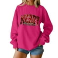 thumbnail image 4 of Christmas T-Shirts And Sweatshirts, Women'S Sweatshirts, Long-Sleeved Pullover Sweatshirts, Women'S Long-Sleeved Tops, Fashion Letter Print, Comfortable Wear,Hot Pink,S, 4 of 5