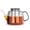 Smoke Grey, variant on Easyworkz Borosilicate Glass Teapot 50oz with Large Stainless Steel Removable Loose Tea Infuser for Fruit Herbal and Infusion, Smoke Grey