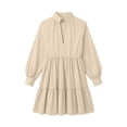 thumbnail image 6 of QSAWXQZ Women's Long Sleeve Mini Dress V Neck Tiered Ruffle Hem Lantern Sleeve A Line Dress for Casual Fall XL, 6 of 7