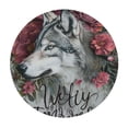 thumbnail image 4 of WYYP Wolf Flowers Girl Round Tablecloth Waterproof Resistant Fabric 100% Polyester Fiber White, 4 of 8