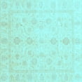 thumbnail image 1 of Ahgly Company Indoor Square Oriental Light Blue Traditional Area Rugs, 6' Square, 1 of 4