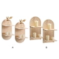 thumbnail image 2 of Injueey Amplia gama de aplicaciones Estante de pared de madera para estantes de pared de baño Soporte de pared para estante Decoración del hogar B, 2 of 6