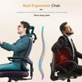 thumbnail image 6 of LANDOMIA Ergonomic Home Office Chair with Mesh Flap & Adjustable Backrest, Computer Chair with Lumbar Support & High Comfort, 6 of 10