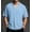 Light Blue, variant on WIZUTIZ Mens Casual Henley Shirt Band Collar Short Sleeve Shirt Vintage Lightweight Tee Shirts Summer Beach Hippie T-Shirt