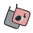 thumbnail image 2 of Caroline's Treasures Dutch Rabbit Pink Check Pair of Pot Holders, 2 of 3