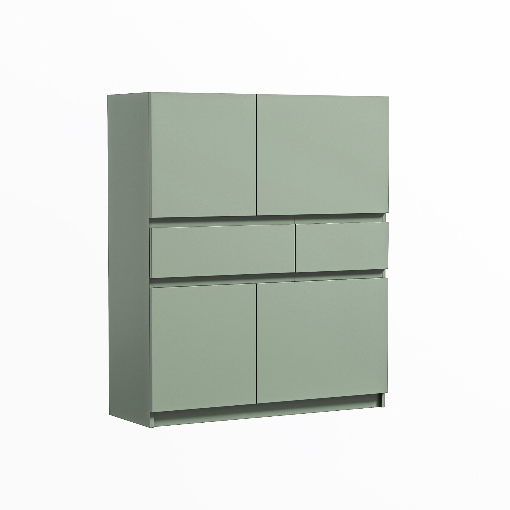 Buffet Storage Cabinet with Doors and Drawers, Freestanding Wooden Dresser, Pantry Cabinet Storage Cupboard for Living Room, Kitchen, Pale Green