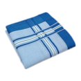thumbnail image 5 of Pañuelos de algodón 100 % surtidos para hombre de Yjmei, paquete de 6, colores teñidos variados con bordes de rayas de satén, 5 of 5