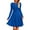 Blue, variant on Women's Spring Fall Short Dress Ribbed Knit Crewneck Long Sleeve A Line Flowy Casual Elegant Going Out Dresses