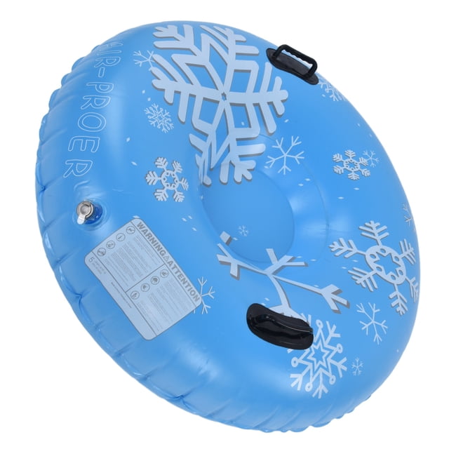 Inflatable Snow Tube, Light Blue Cold Inflatable Ski 450lbs Load PVC Safe For Family For Adults For Outdoor Sports