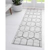 thumbnail image 3 of Unique Loom Matrix Trellis Collection Area Rug - Tile (2' x 8' Runner White/Gray), 3 of 3