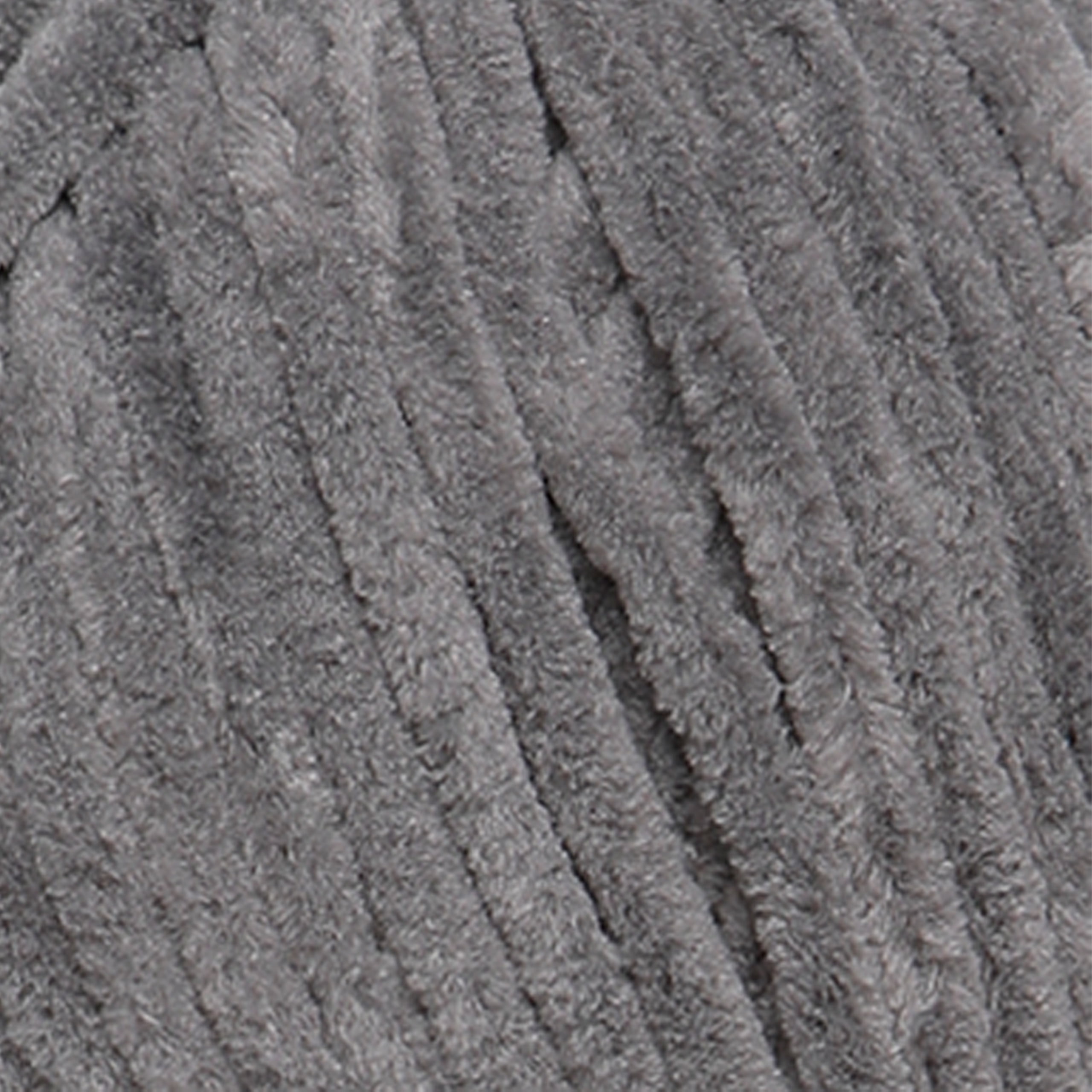 Estako Velvet (3- Skeins Pack) Chenille Blanket amigurumi Yarn for Crocheting and Knitting Super Bulky 3x100 gr (3x132 yds) (1140 - Grey)