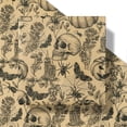 thumbnail image 2 of Kraft Autumn Wrapping Paper Roll, Mini Roll, Vintage Black Skull, Spider, Pumpkin and Gothic Floral Design Kraft Gift Wrap for Fall Holiday and Halloween Party, 17 Inches x 16.4 Feet, 2 of 8