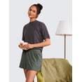thumbnail image 3 of CRZ YOGA Comfy Ribbed Sweat Shorts for Women 3" High Waisted Casual Lounge Athletic Jersey with Pockets, 3 of 4
