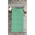 thumbnail image 3 of Ambesonne Mint Quilted Bedspread Set 2 Pcs, Nested Squares Pattern, Twin Size, White Almond Green Mint, 3 of 3